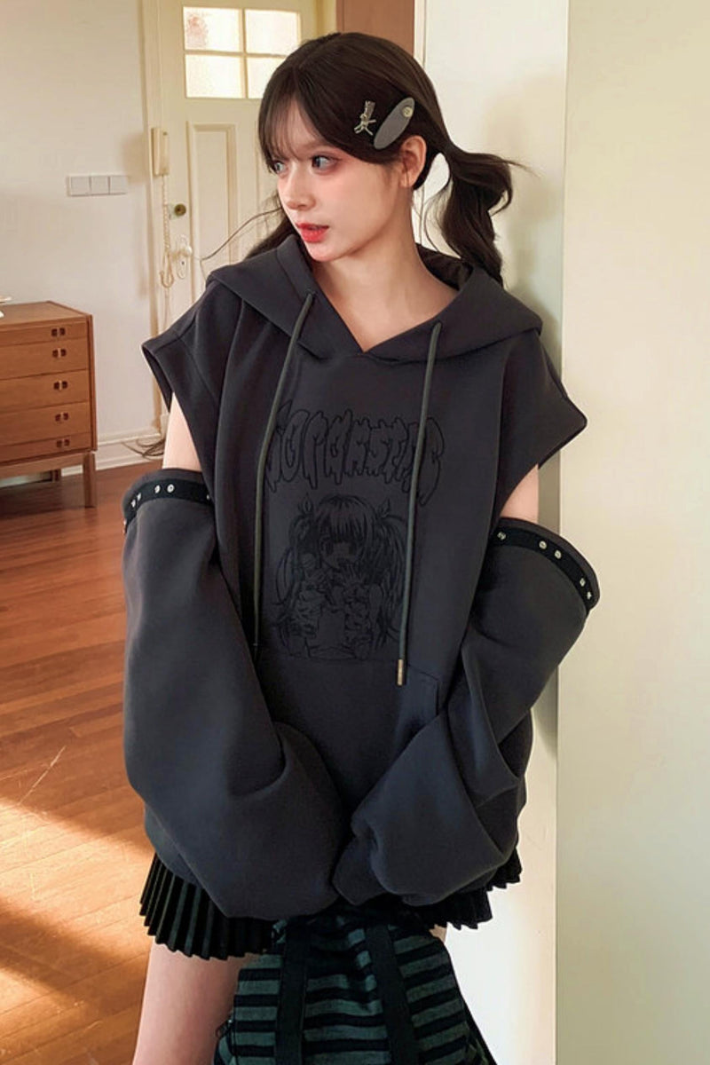 Sweet Dark Cut Hooded Top