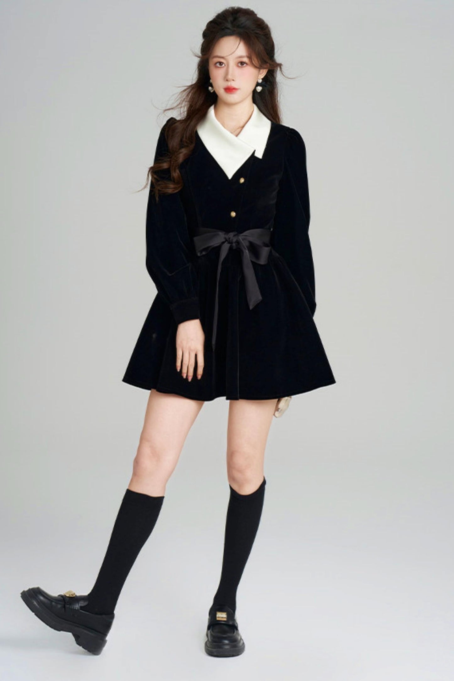 Black Velvet Hepburn Dress