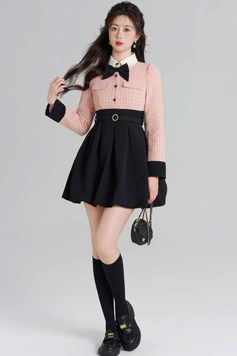 Woolen Two-piece Dress