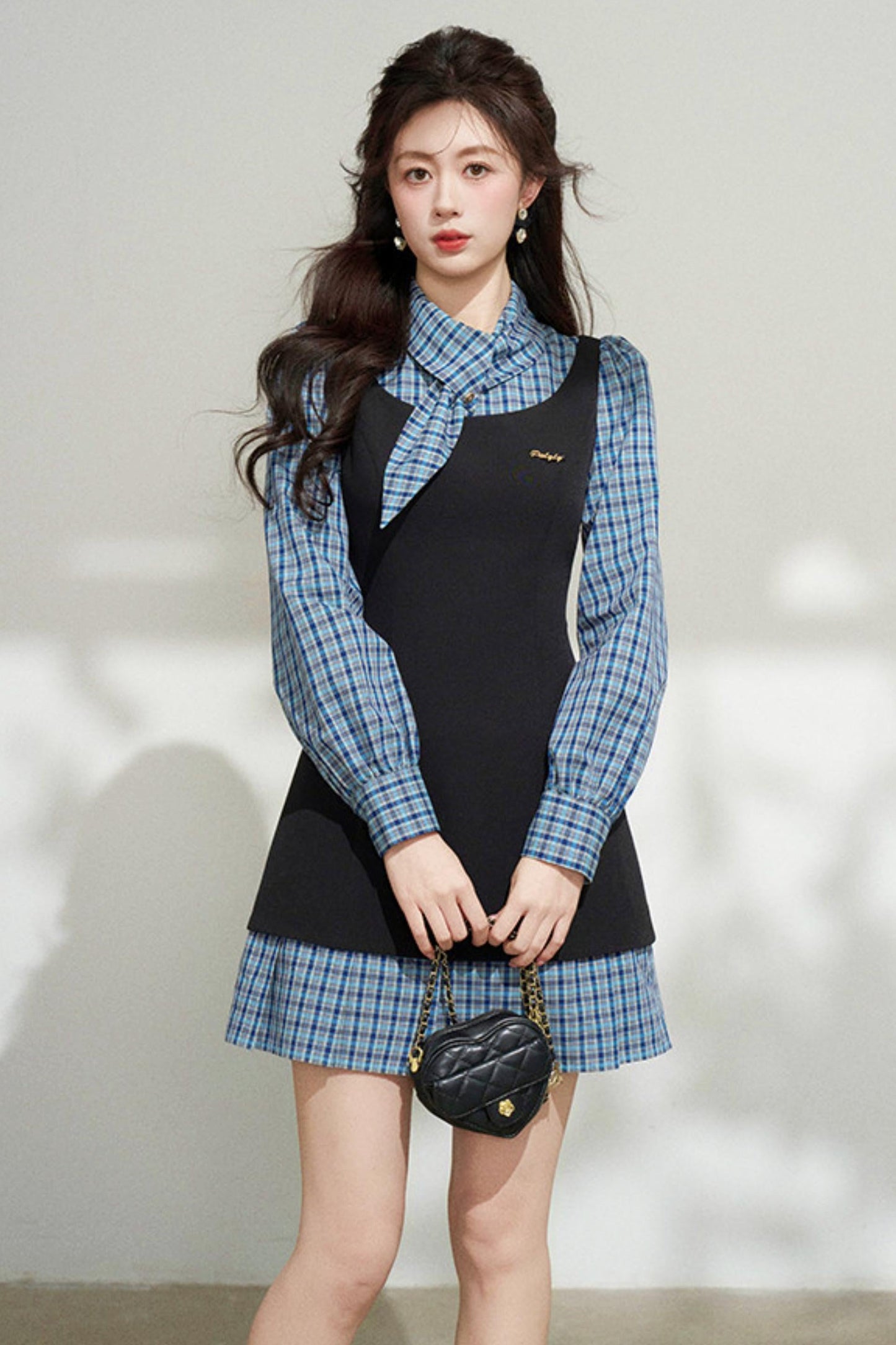 Plaid Patchwork Dress
