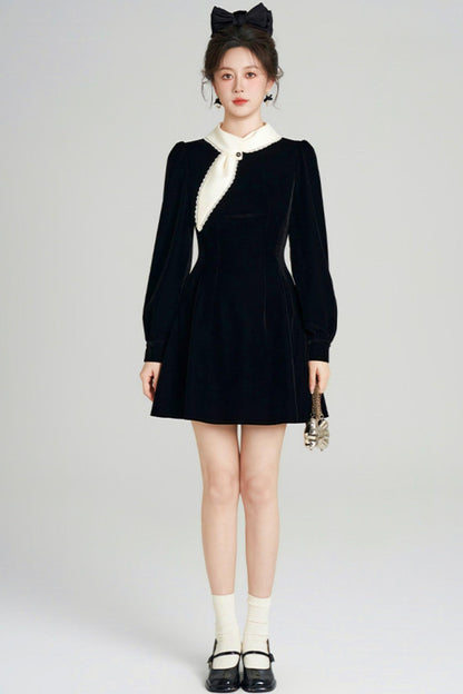 Hepburn Inspired Velvet Dress
