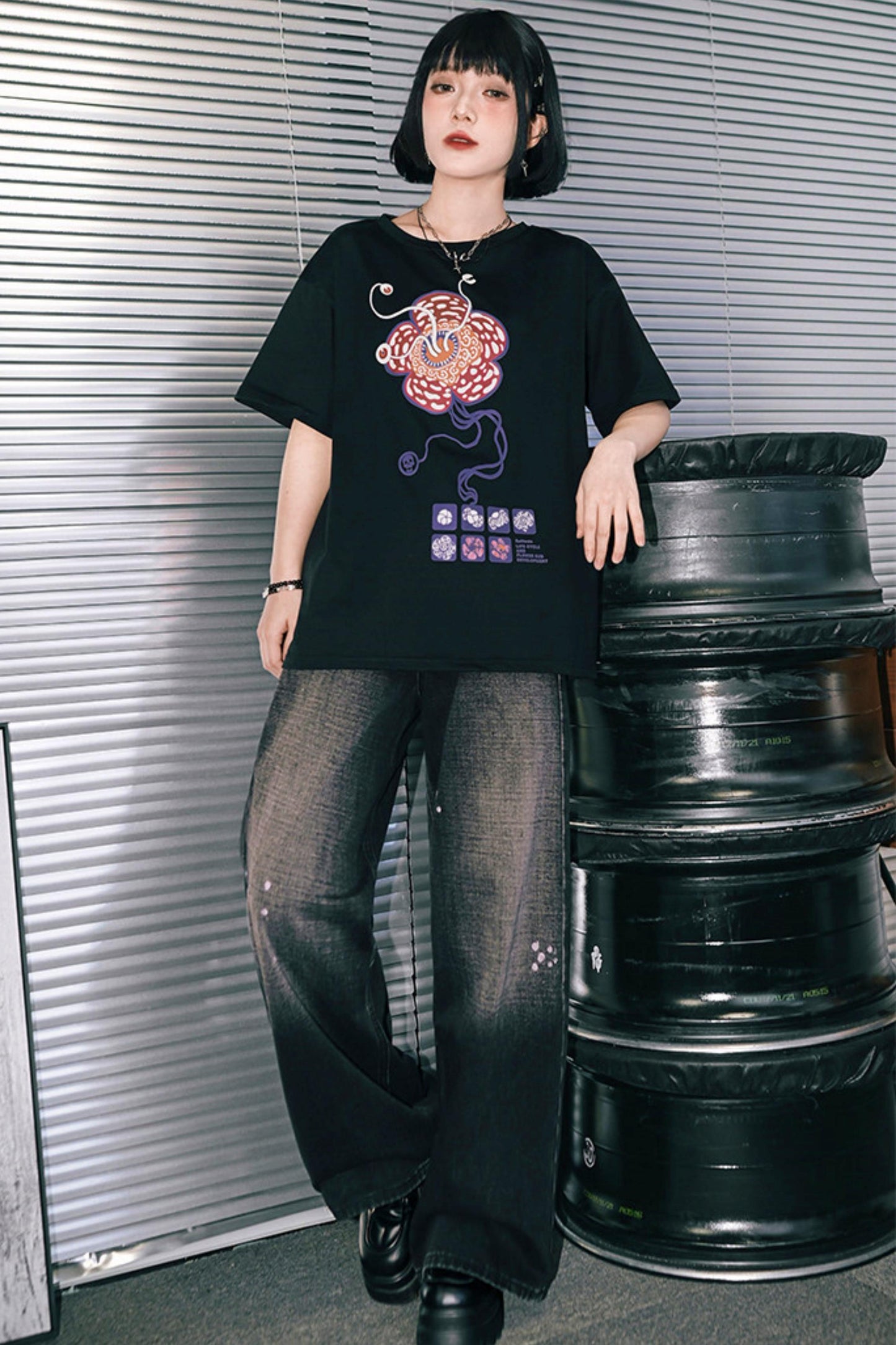 King Flower Cotton Top