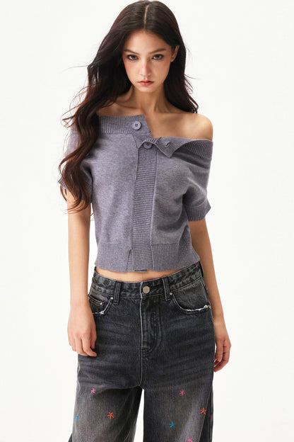 Y2k Blend Off Shoulder Top