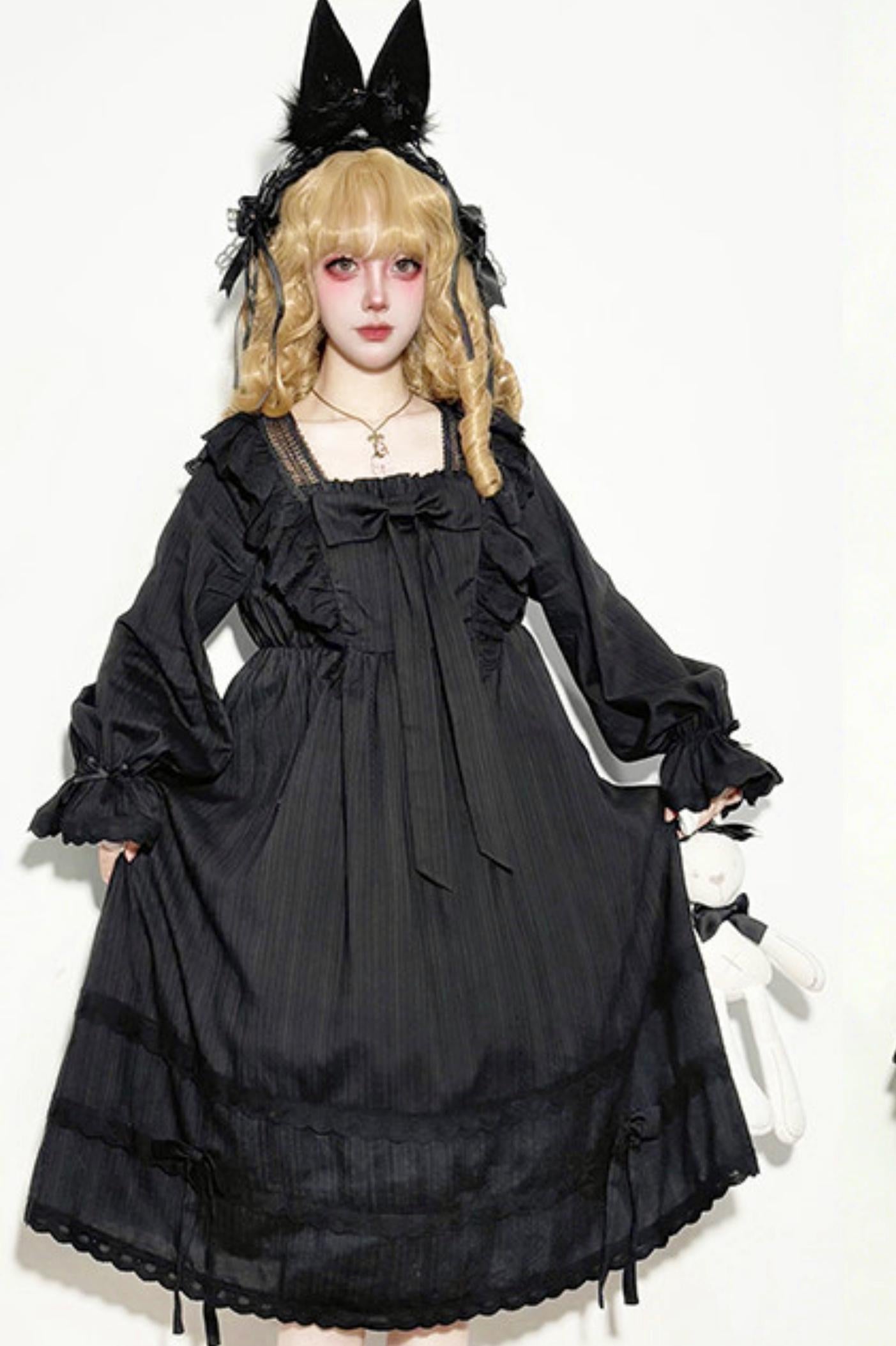 Lace Ribbon Gothic Princess Dress