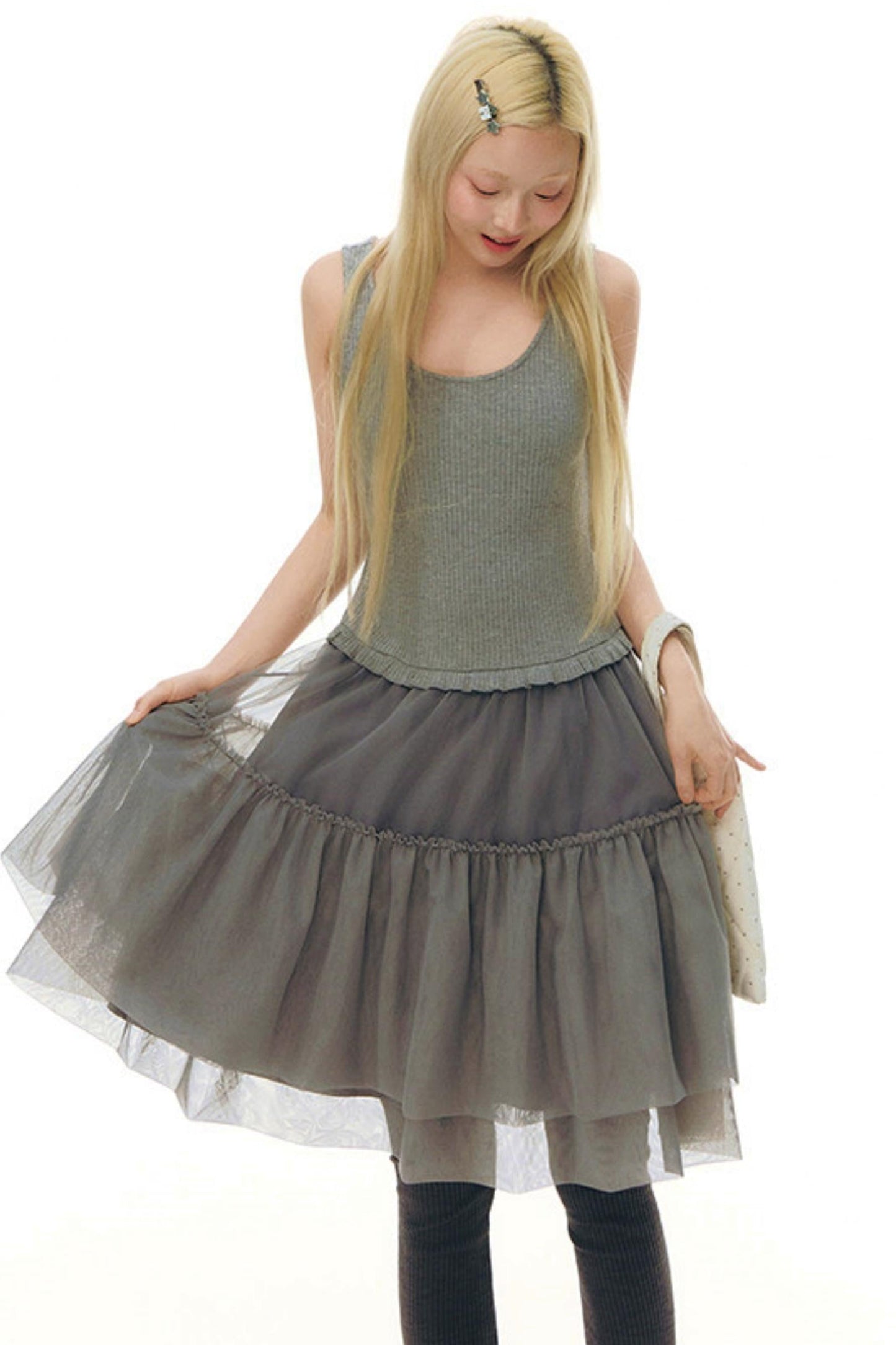 Y2k Tulle Vest Dress