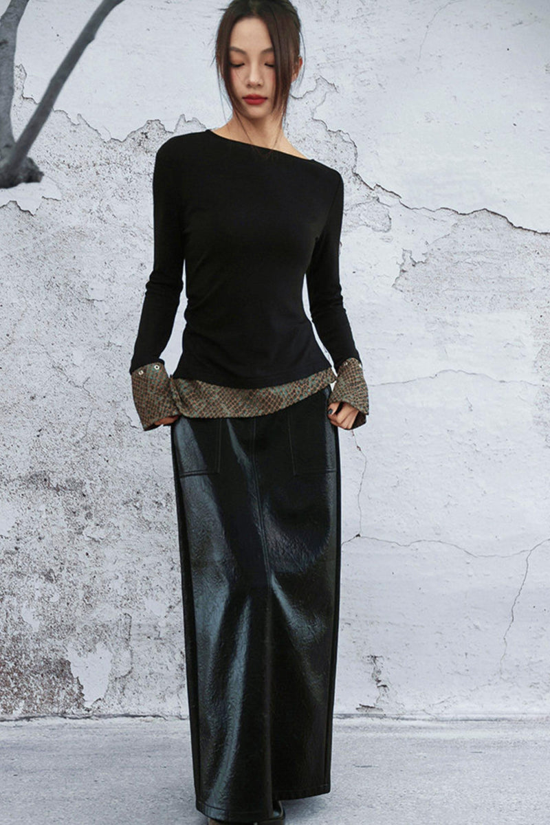 Fish Scale Jacquard Knitted Top