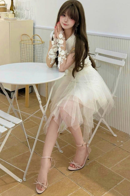 Fairy Lace Feather Top + Skirt