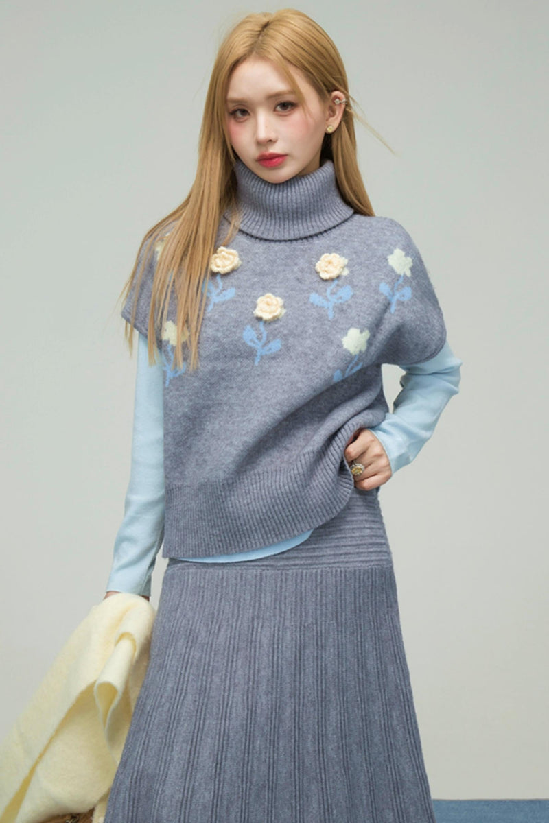 Knit Top + Inner Top + Skirt