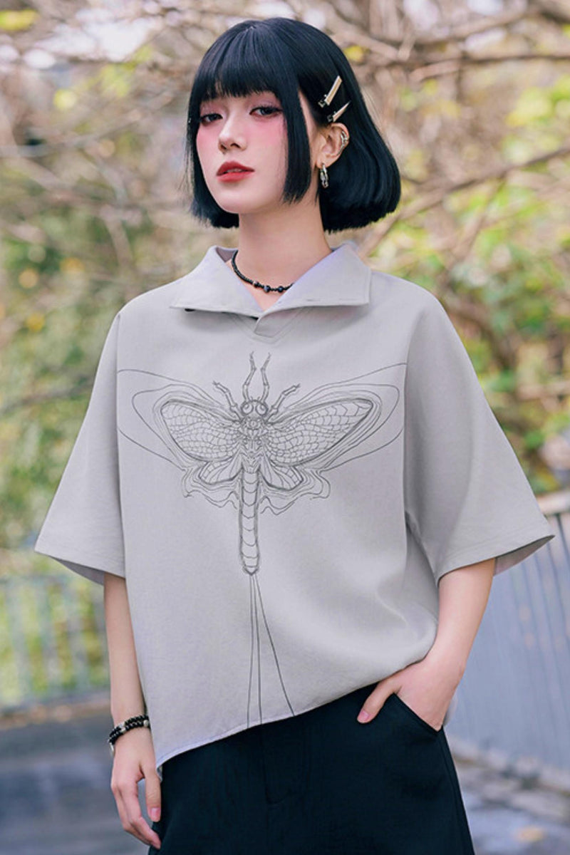 Eternity Printed Mid-sleeve Top