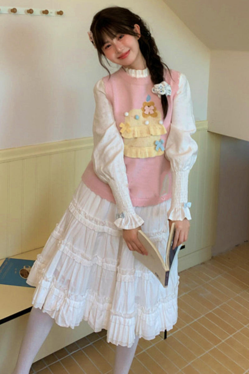 Mori Girl Knitted Vest + Dress