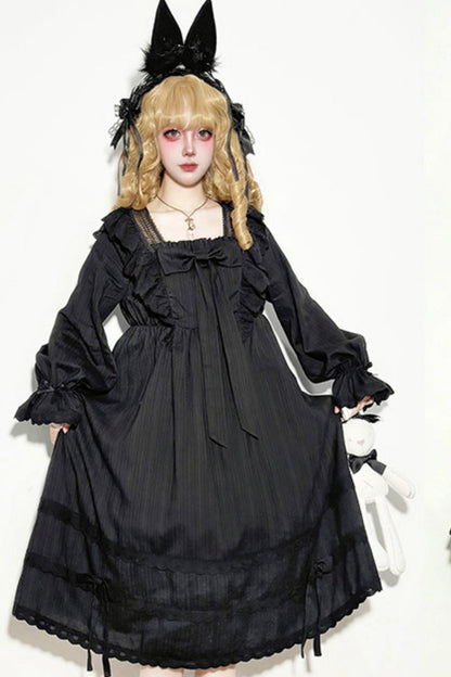 Lace Ribbon Gothic Princess Dress