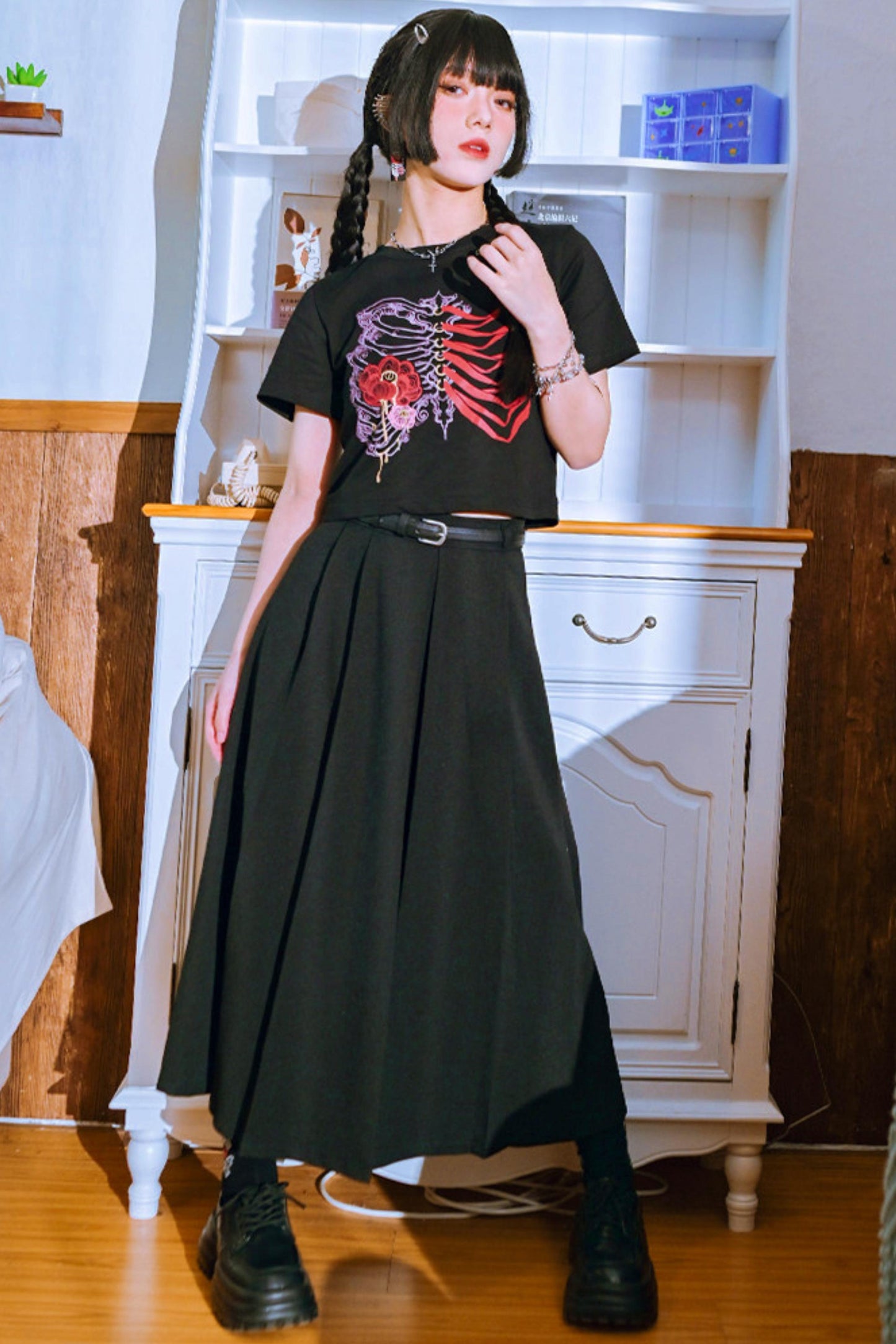 Dark Printed Top