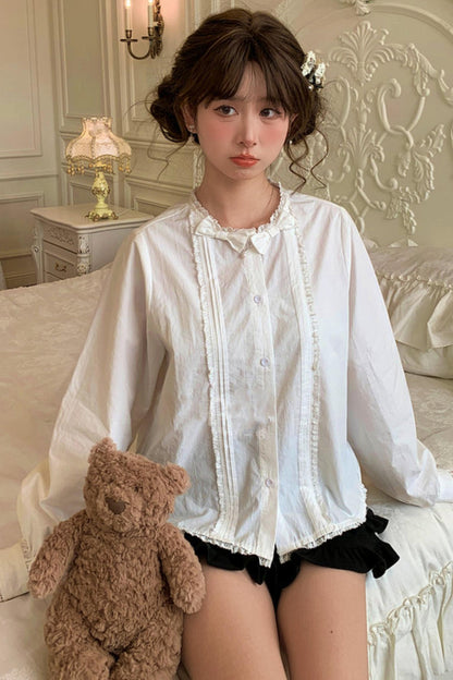 Pure White Lace Blouse