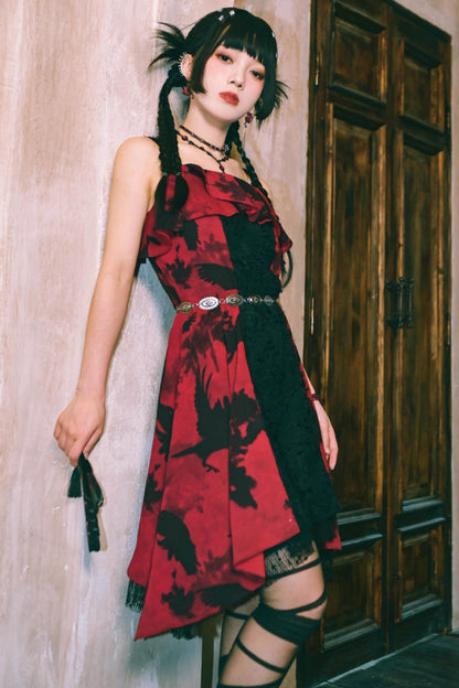 Dark Crow Chiffon Dress