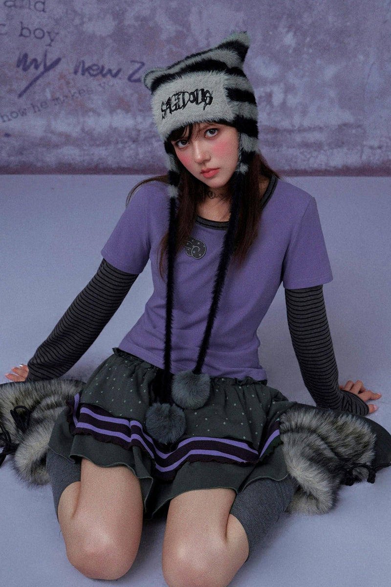 Sweet Black and Purple Tops