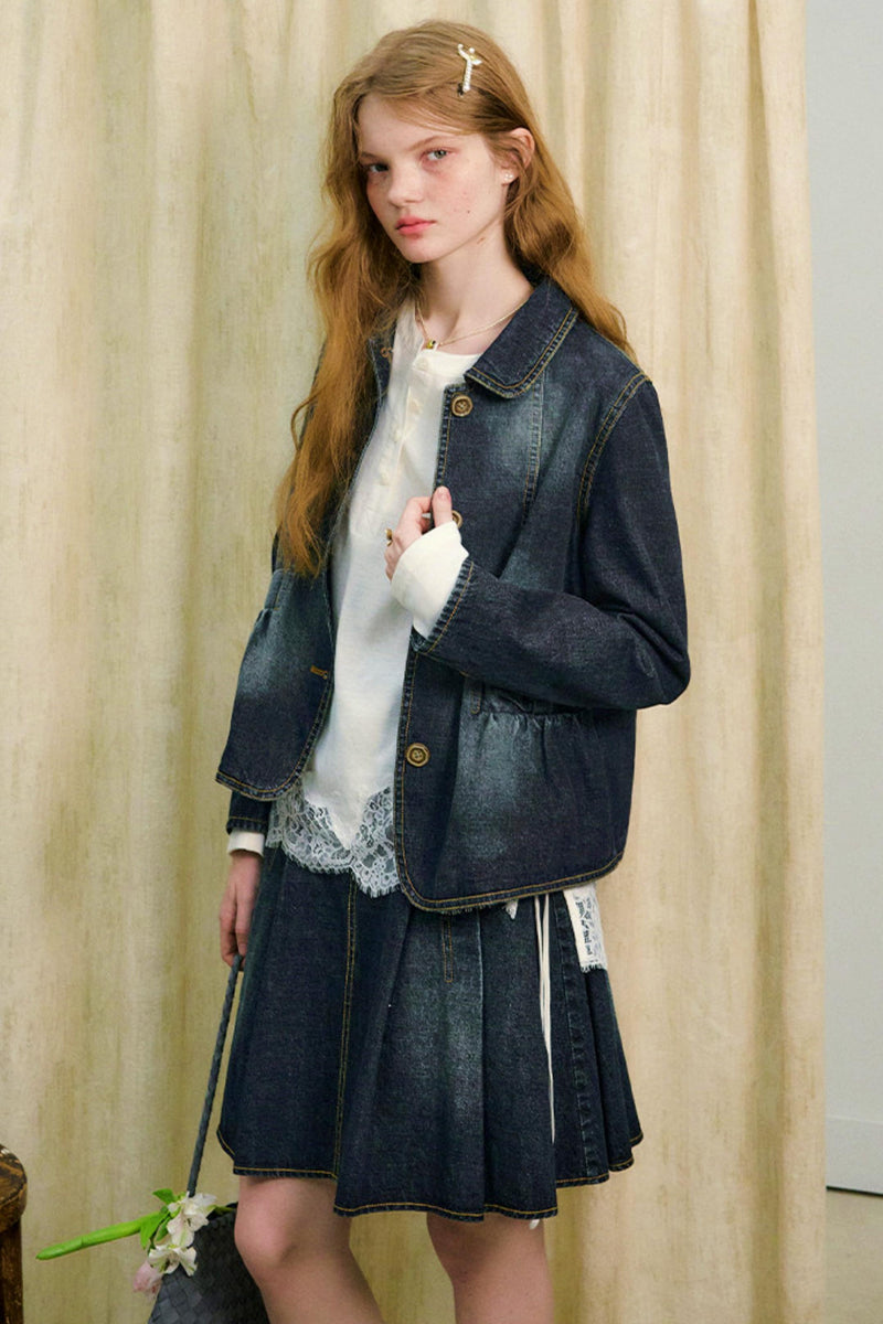 Love Diary Denim Jacket + Skirt