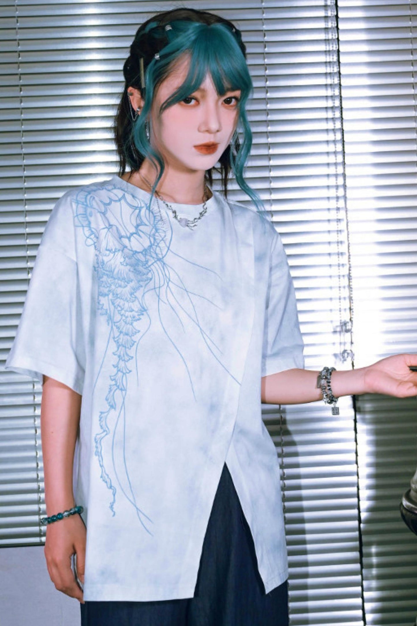 Blue Realm Tie-dye Top
