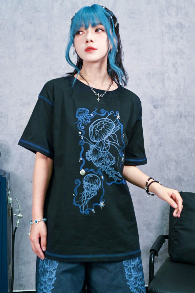 Blue Realm Jellyfish Cotton Top