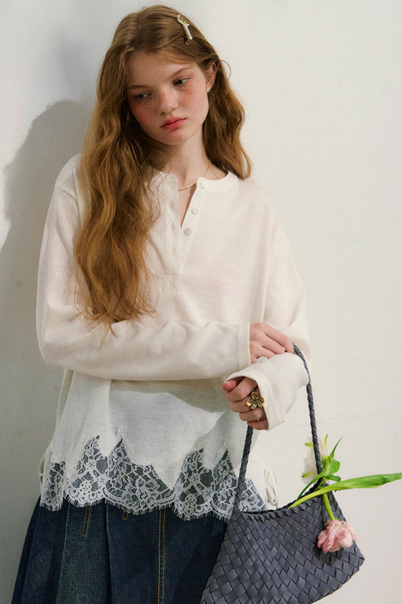 Swinging Silhouette Lace Blouse