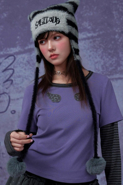 Sweet Black and Purple Tops