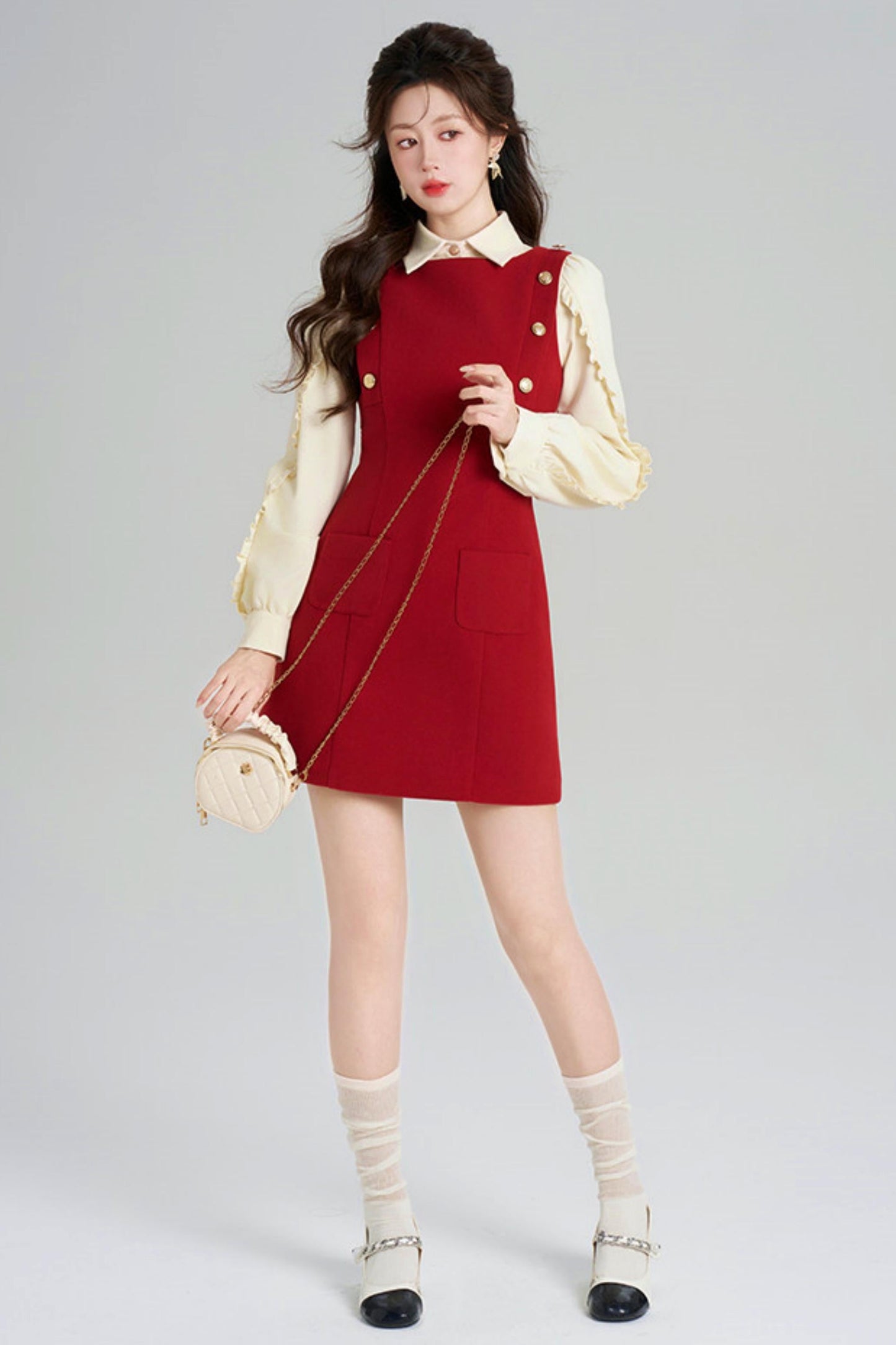 French Retro A-line Dress + Top
