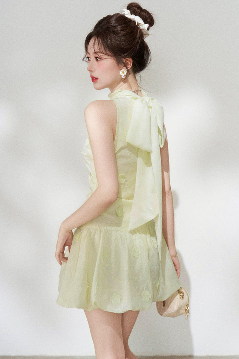 Jacquard Halter Dress