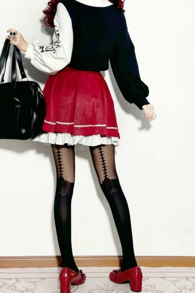 Street Cropped Top + Pleated Mini Skirt