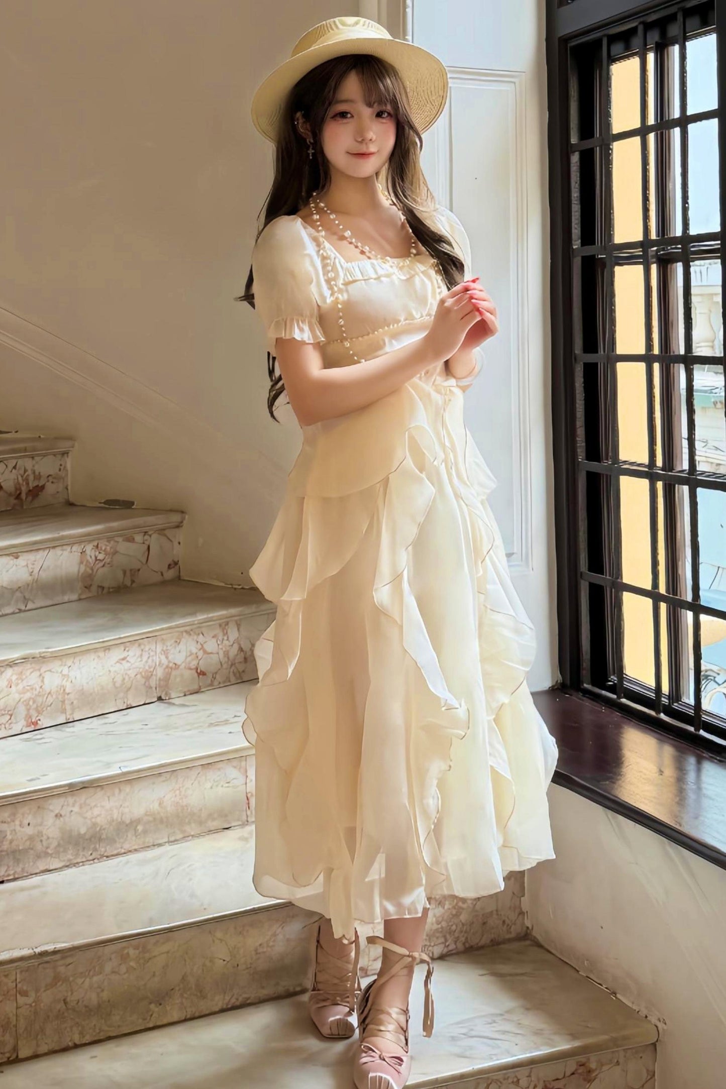 French Ruffle Princess Dress