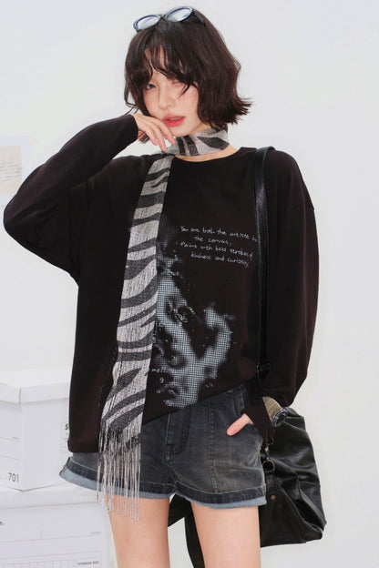 Mode Loose Raglan Top