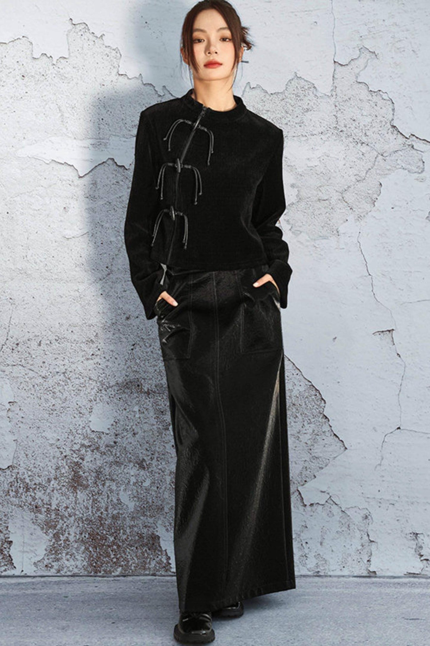 Dark Mode Chinese-style Top