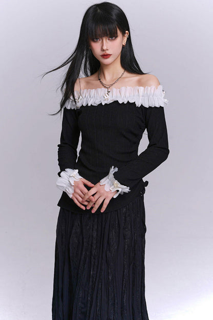 Sweet Dark Lee One Shoulder Top