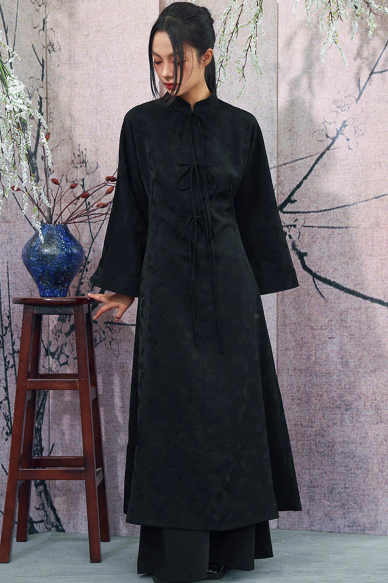 Jacquard Chinese-style Long Dress