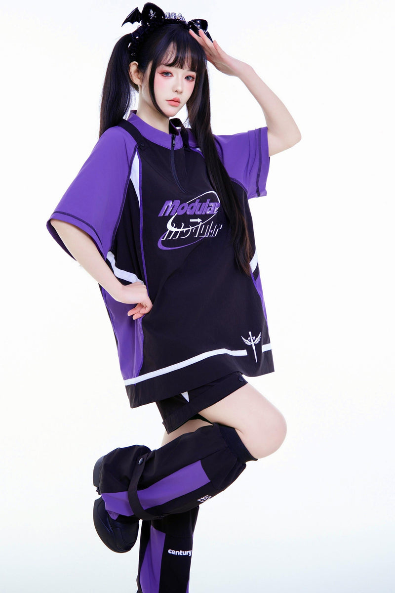 Pre-order Item: Y2k Subculture Cyber T-shirt + Shorts + Leg Covers