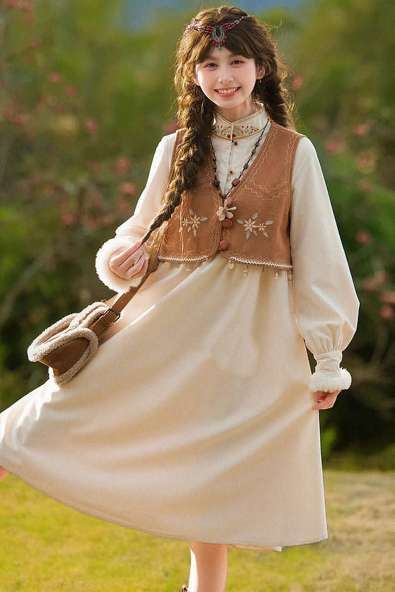 Retro Mori Girl Dress