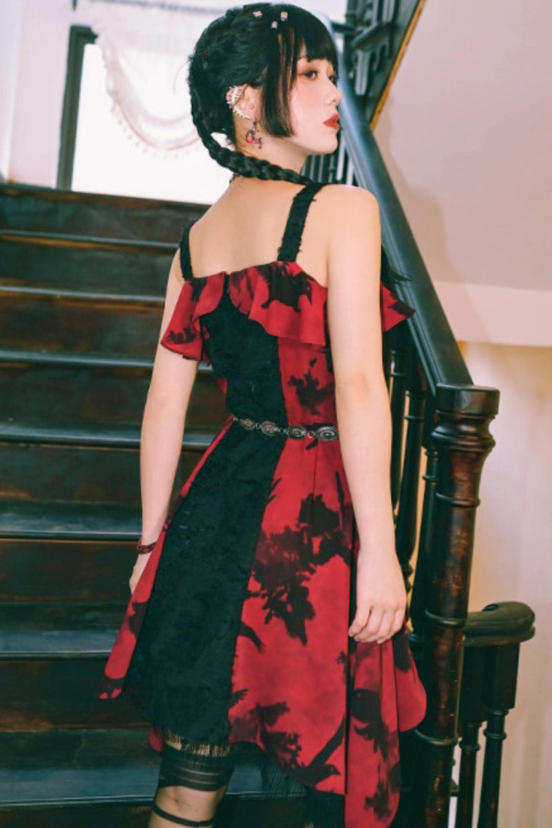 Dark Crow Chiffon Dress