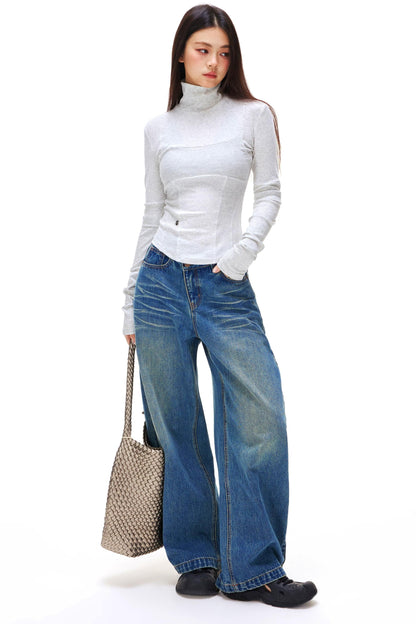 Slim Base Turtle Neck Top