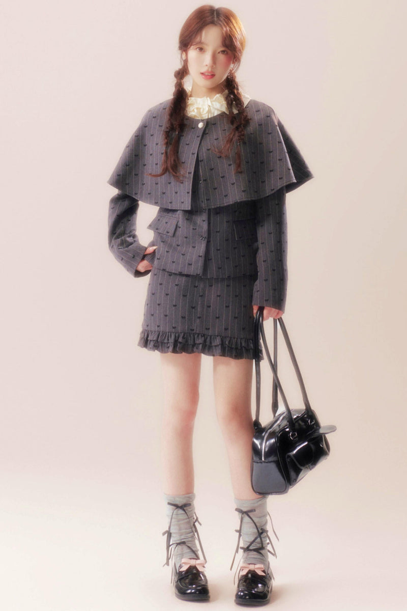 Sweet Retro Jacket + Shawl + Skirt + Knit Tops