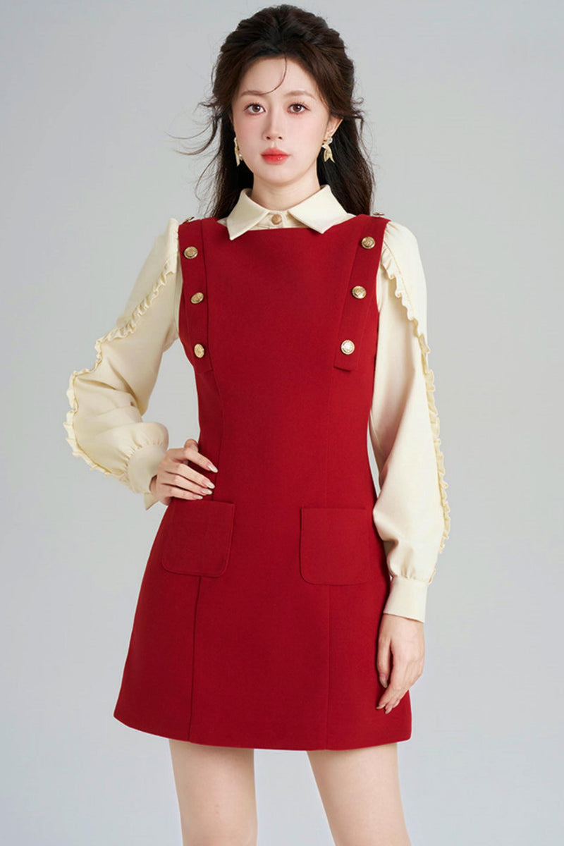 French Retro A-line Dress + Top
