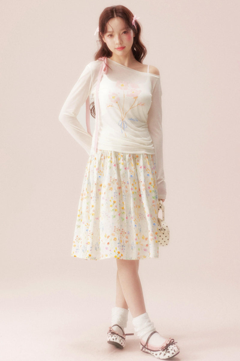 Gardenia Whispering Off-shoulder Blouse