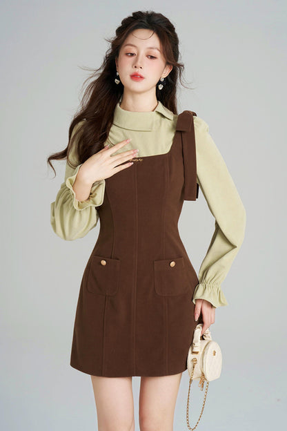 Waist-cinching Suit Dress