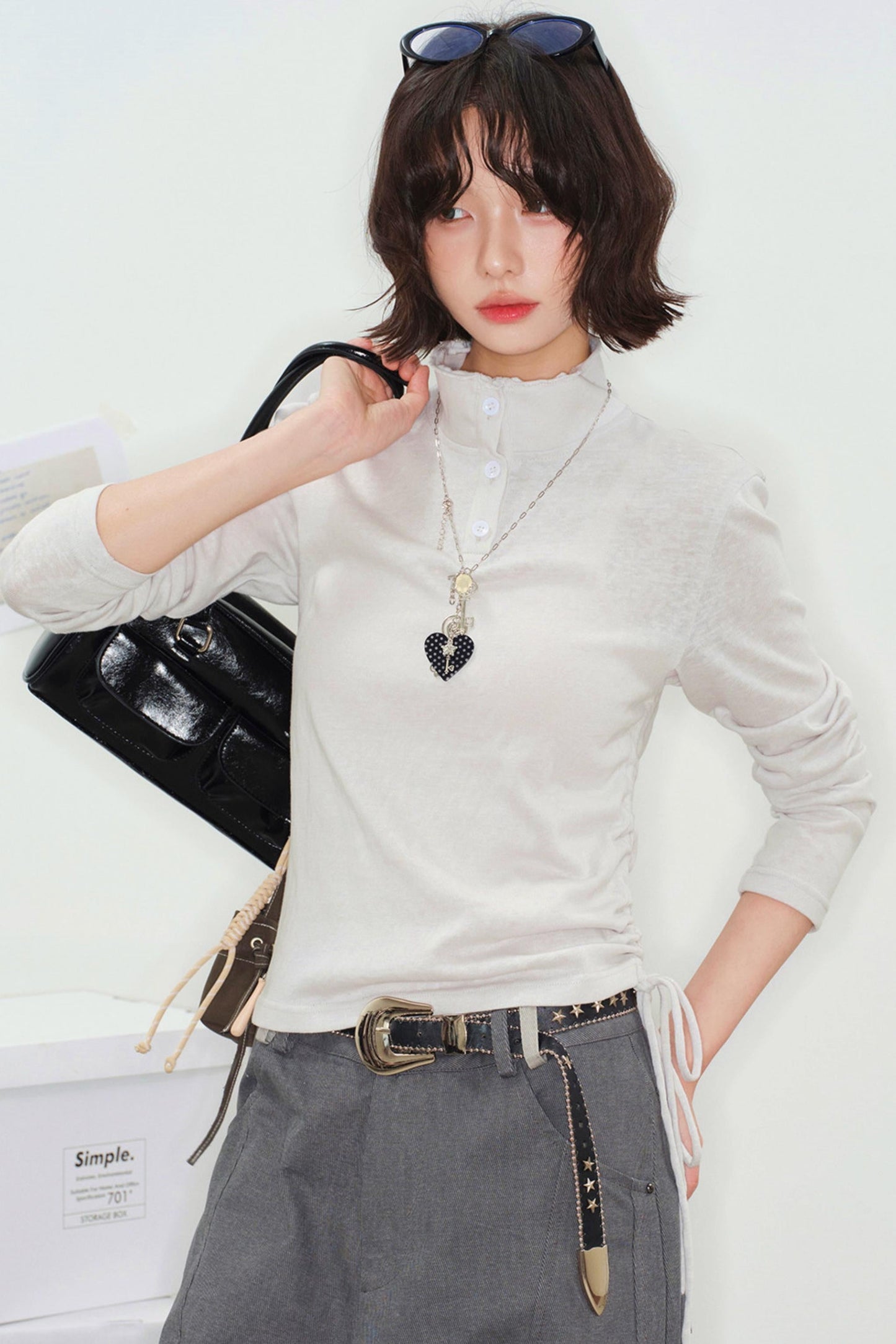 Ripple Drawstring Top