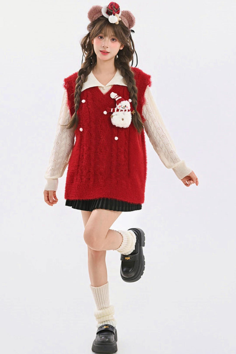 Sweet Winter Knit Vest + Sweater