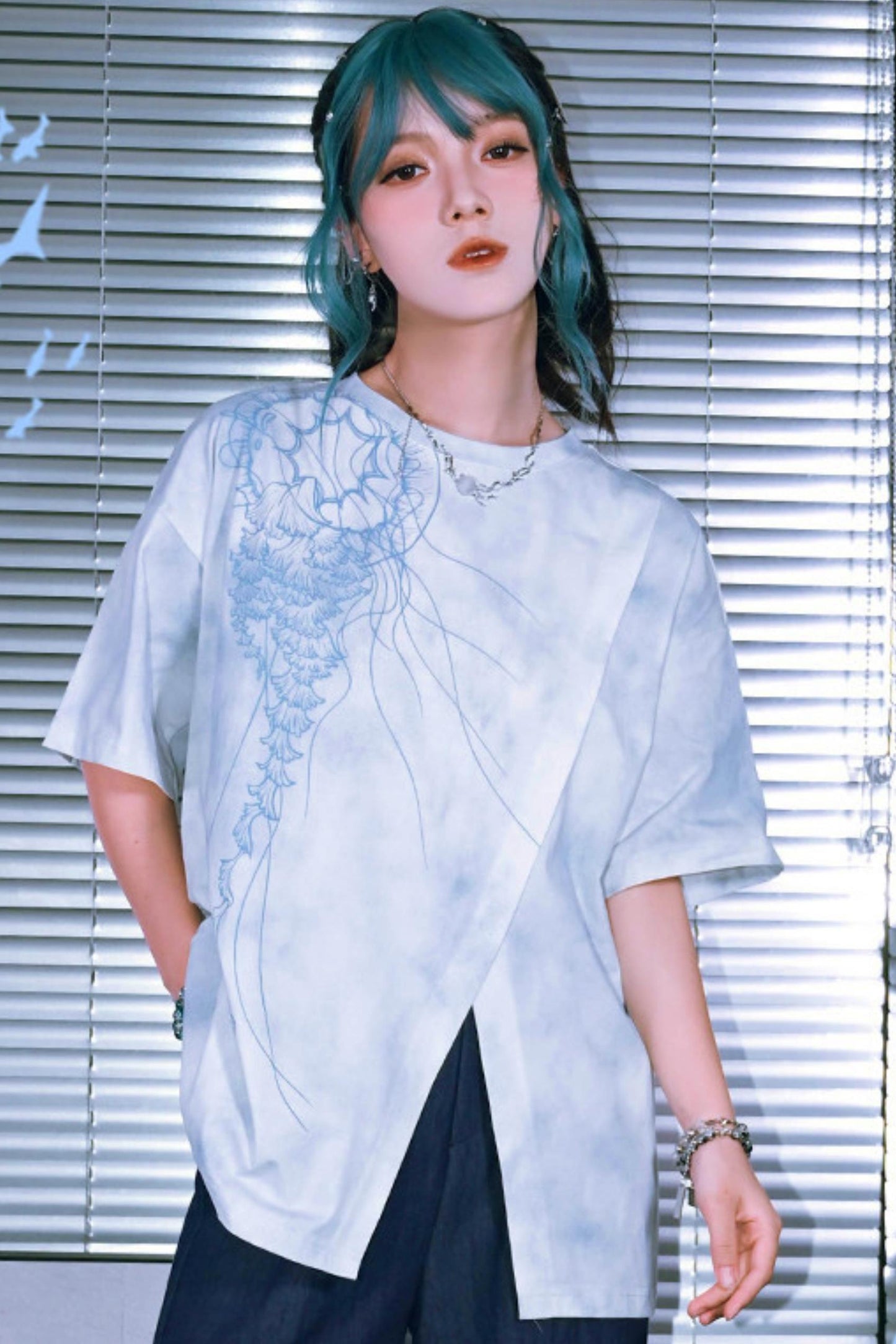 Blue Realm Tie-dye Top