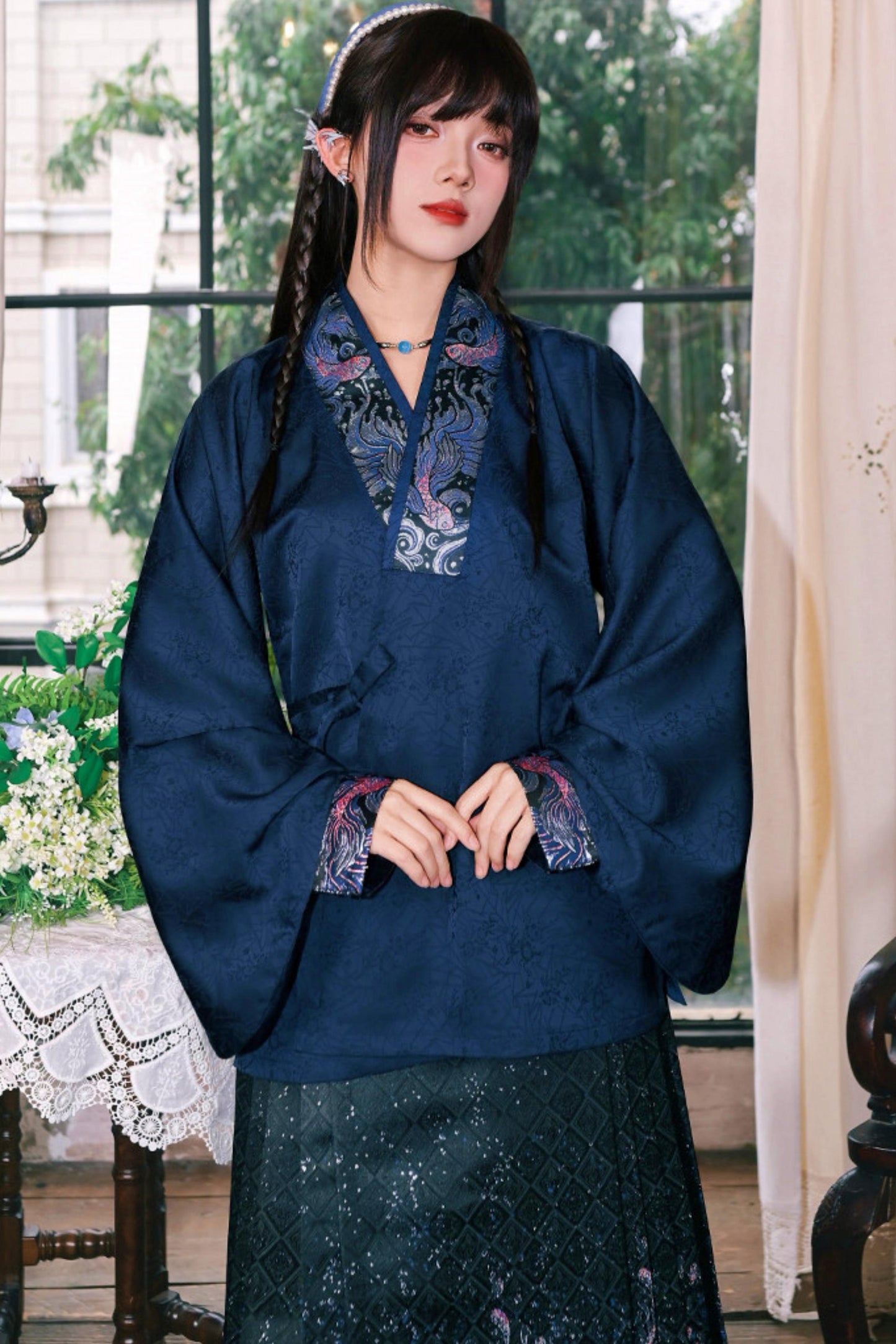 Gold Woven Hanfu Blouse