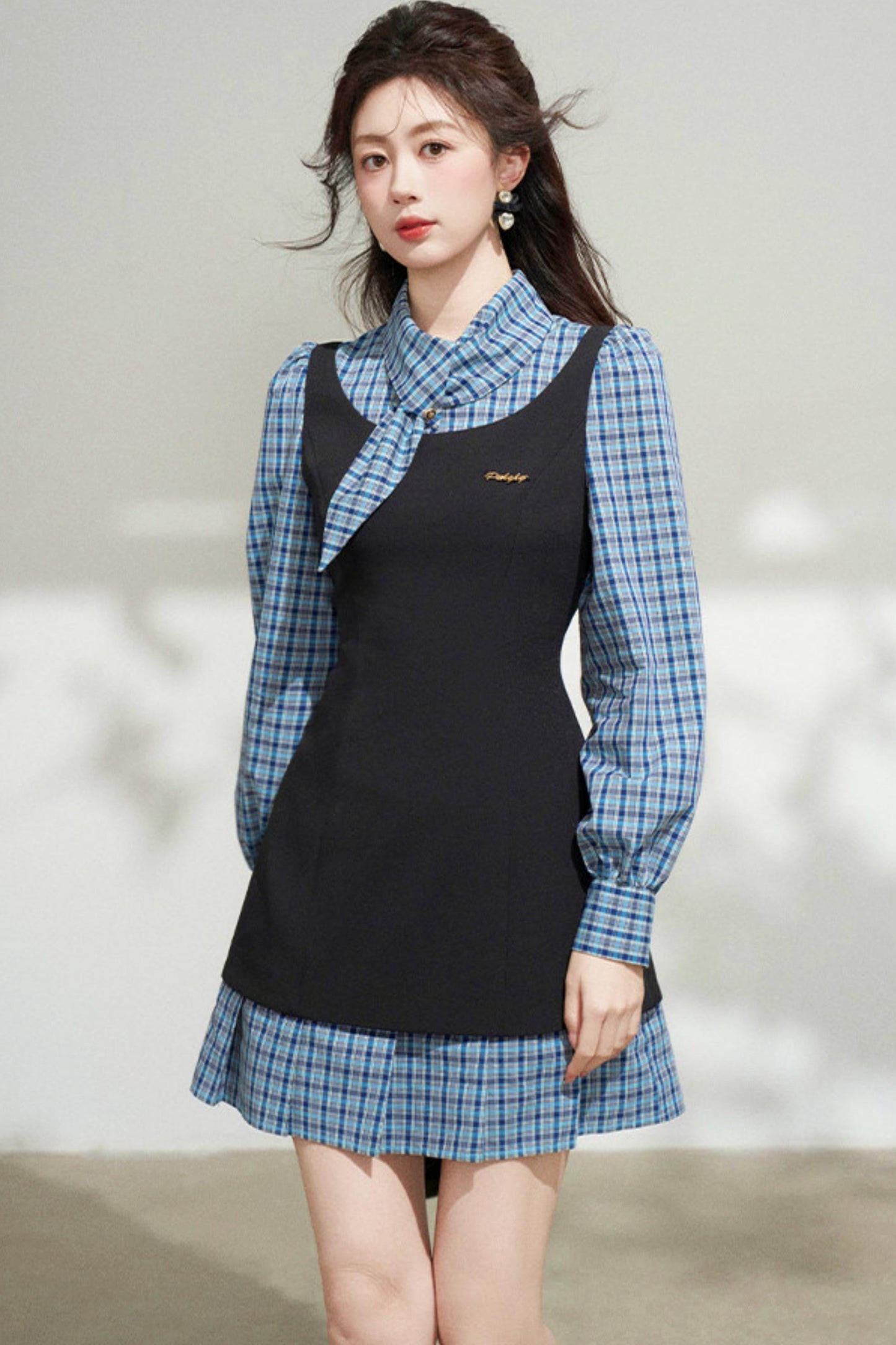 Plaid Patchwork Dress