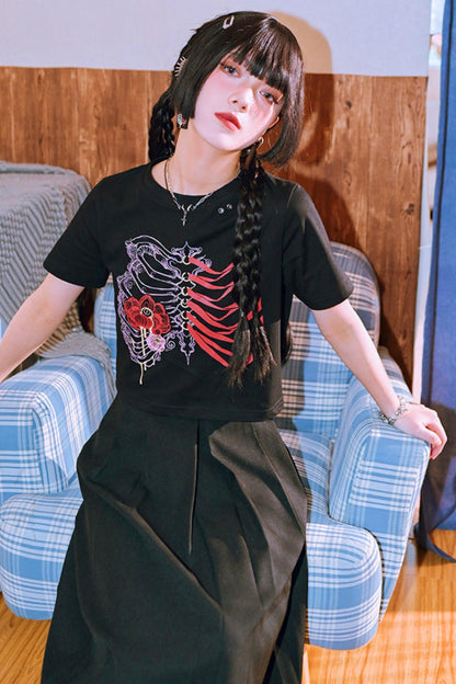 Dark Printed Top