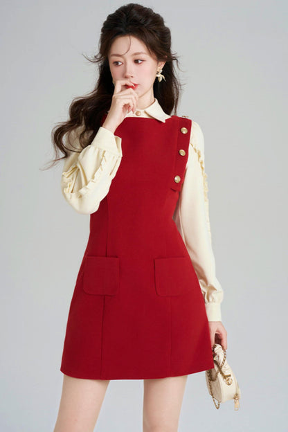 French Retro A-line Dress + Top
