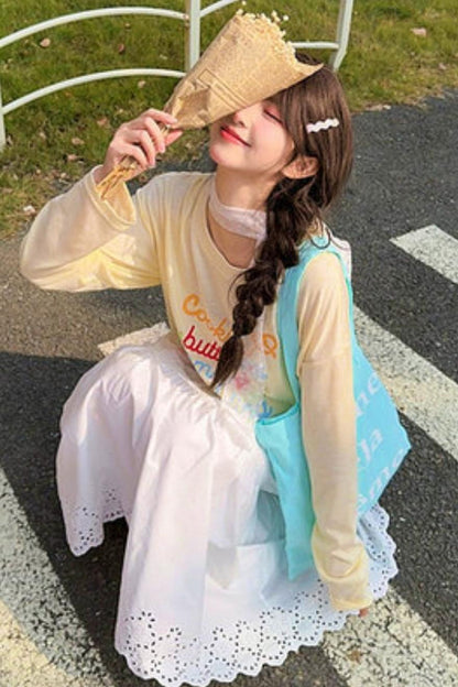 Mori Girl Round Neck Top