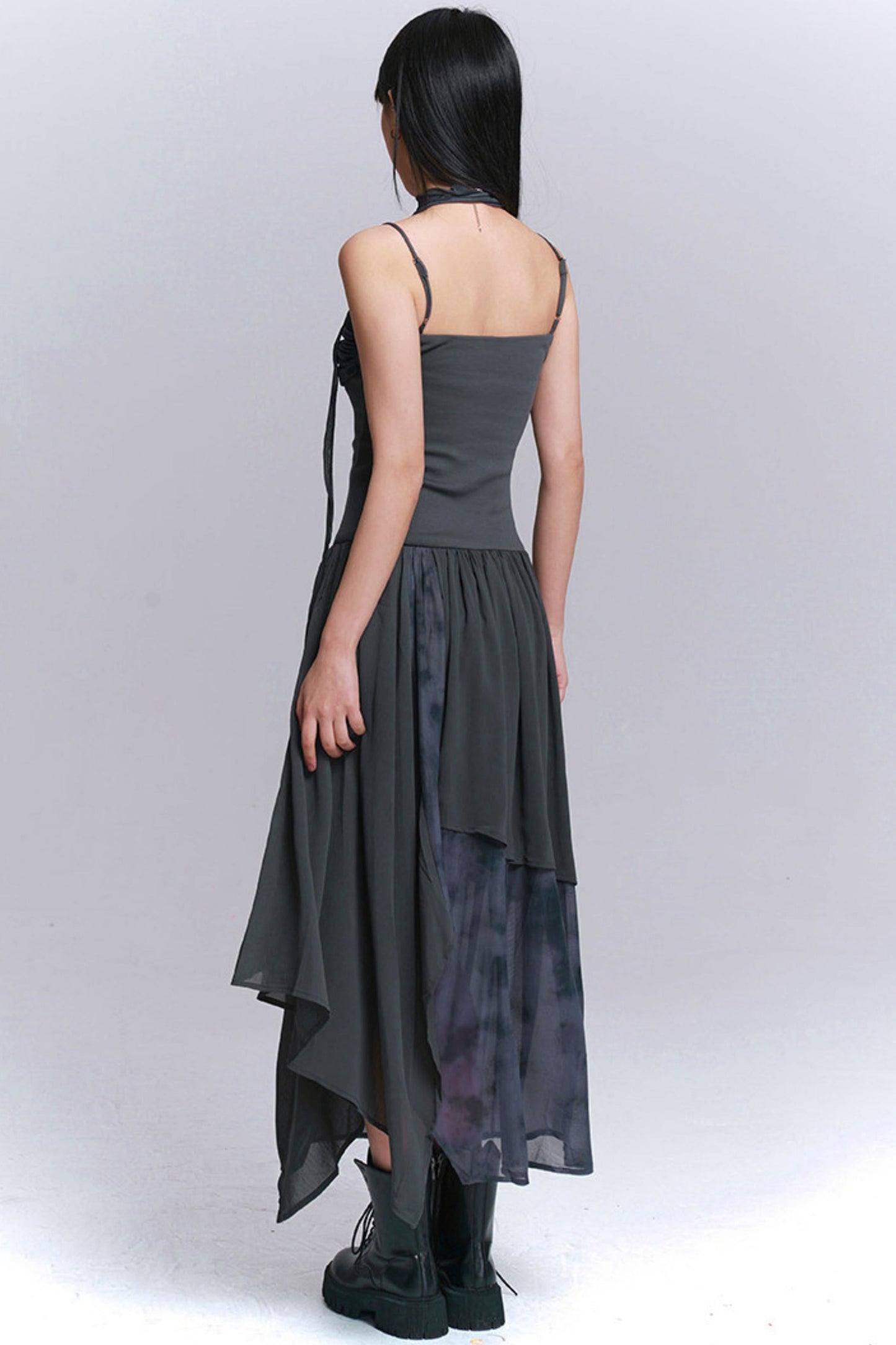 Dark Camisole Irregular Dress