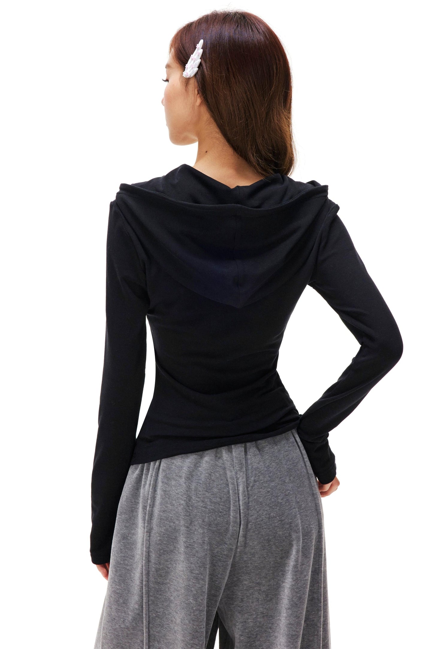 Slim Fit Hooded Top
